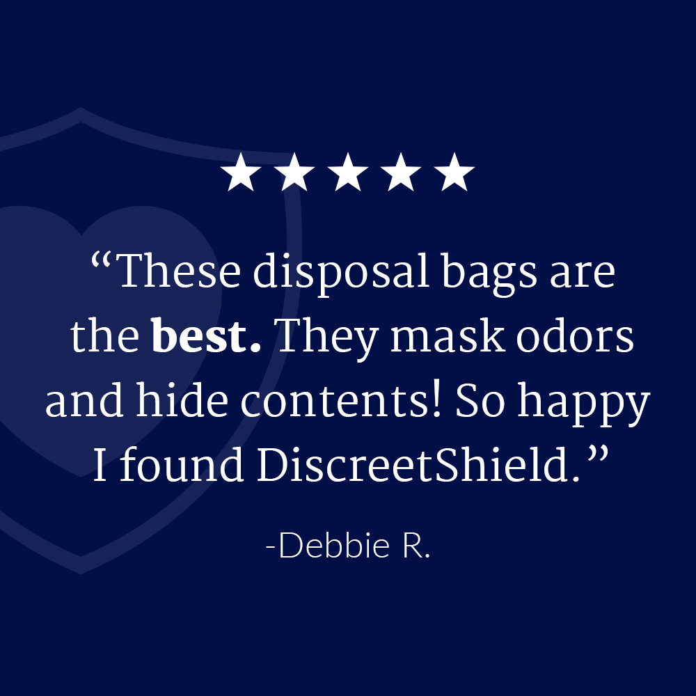 DiscreetShield adult diaper disposal bags are the best! They mask odors and hide contents!