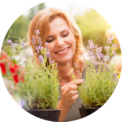 woman gardening